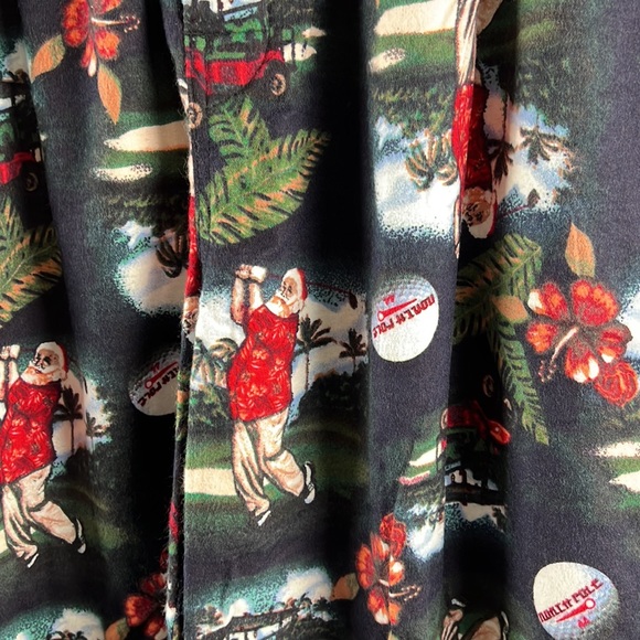 Christmas pajama bottoms Santa golfing - Picture 3 of 5